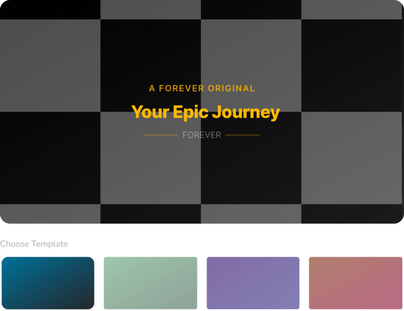 FOREVER title cover creator interface